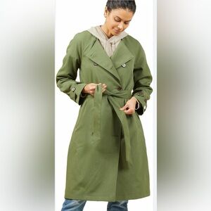 NWT Outerknown Olive Green Trenchcoat (Unused) (Size L)